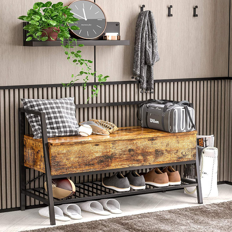 17 Stories Industrial Shoe Storage Bench & Reviews Wayfair